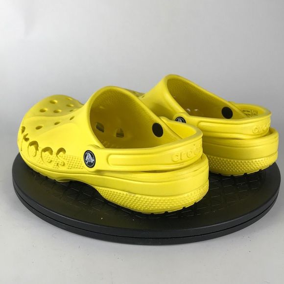 Crocs Baya Clogs Yellow Waterproof Slip On Sandals Women’s Size 7 - Picture 7 of 12